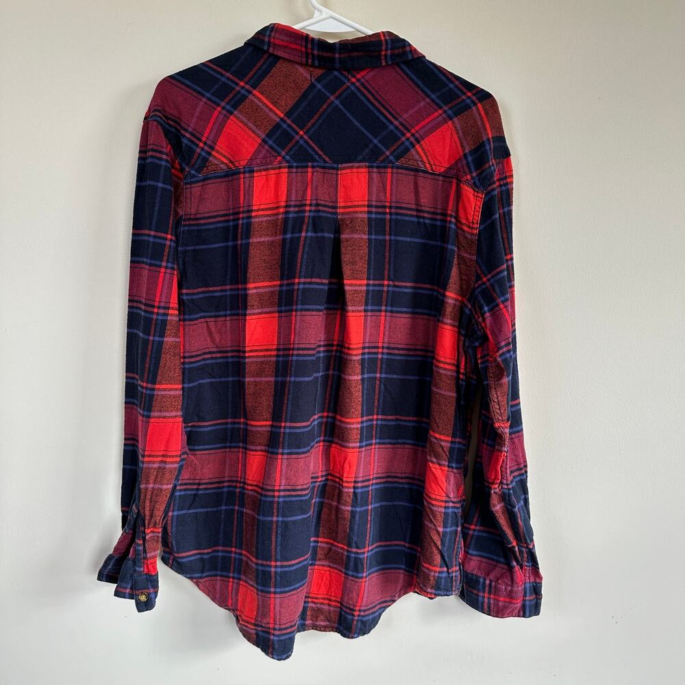 BDG Urban Outfitters Plaid Flannel Shirt MEDIUM Grunge 90s Western Academia Red - Picture 6 of 8